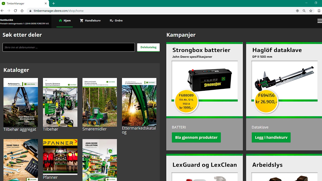 TimberManager online shop